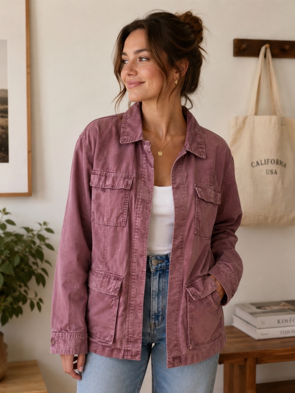 Universal Thread Mauve Utility Jacket